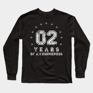 Vintage 2 years of awesomeness Retro 2017 Birthday Gift Long Sleeve T-Shirt